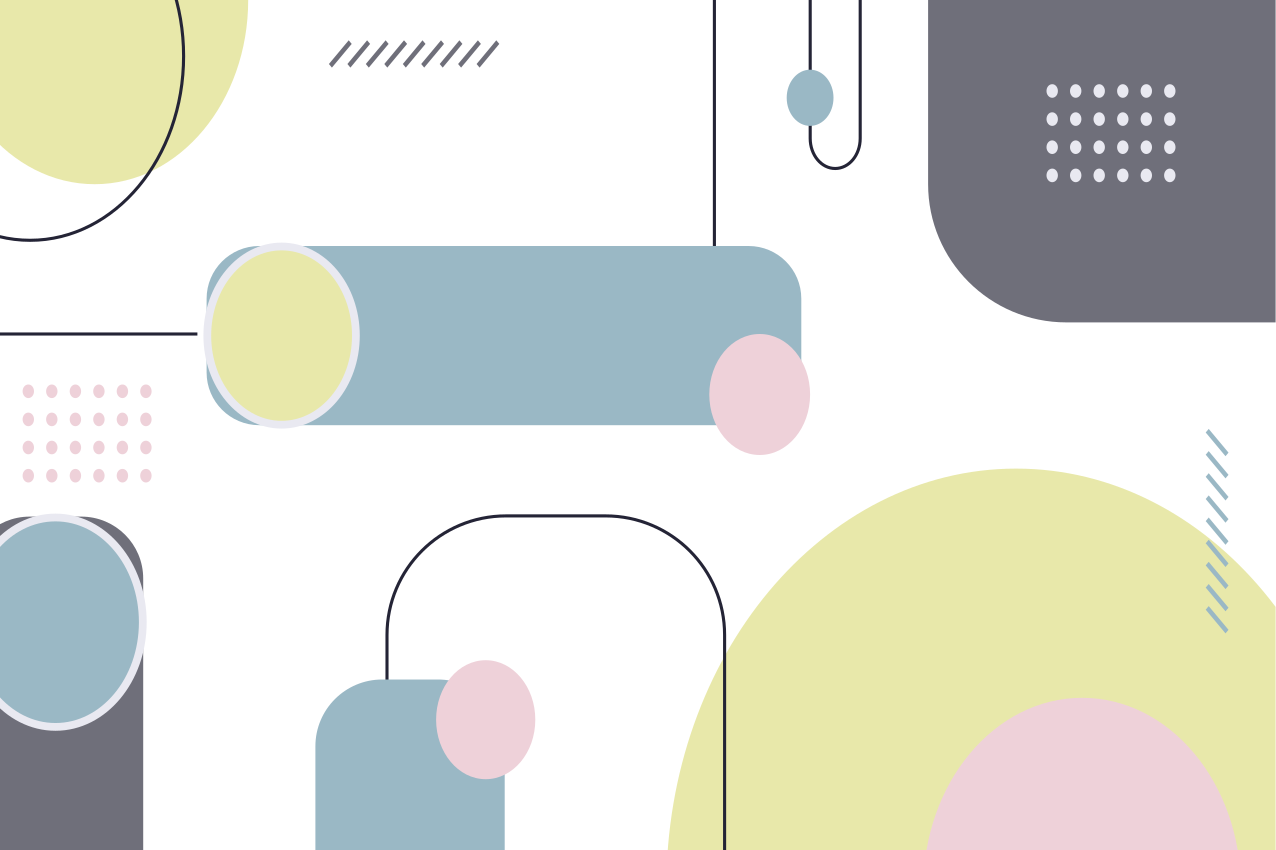 Moderne placemat geometrische vormindeling - TenStickers