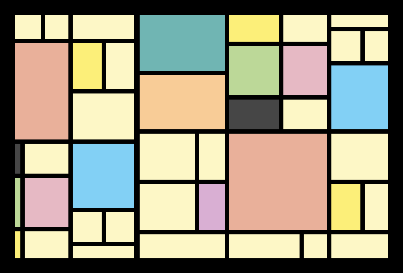 Moderne placemat geometrisch abstract patroon - TenStickers