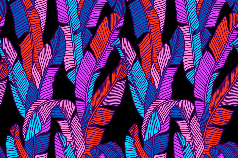 Placemat met kleurrijke bladeren motieven - TenStickers