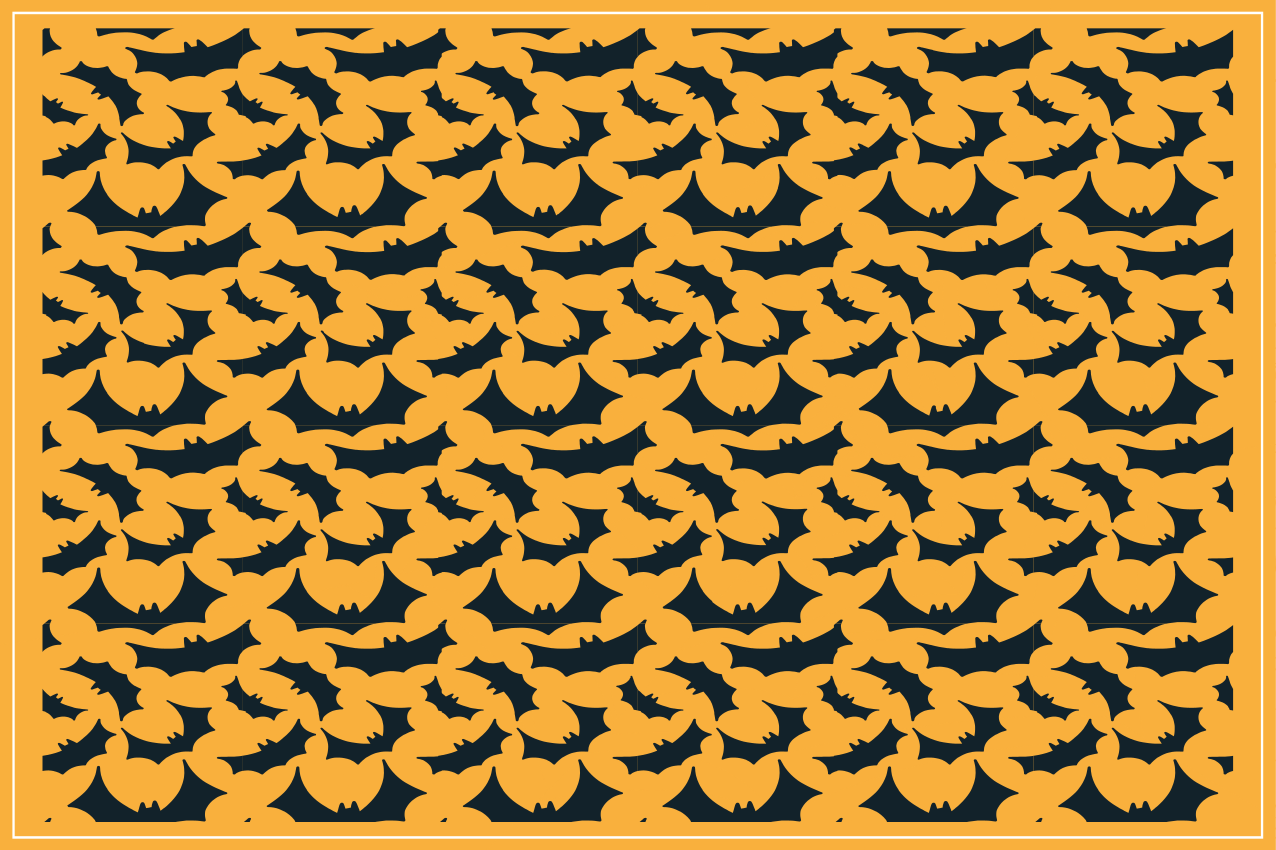Halloween placemat vleermuispatroon overlay - TenStickers