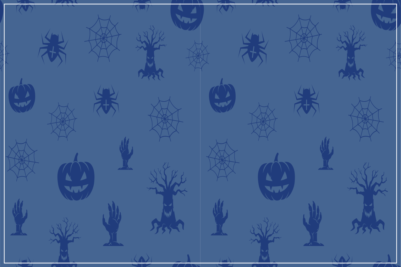 Halloween placemat met griezelig thema decor - TenStickers
