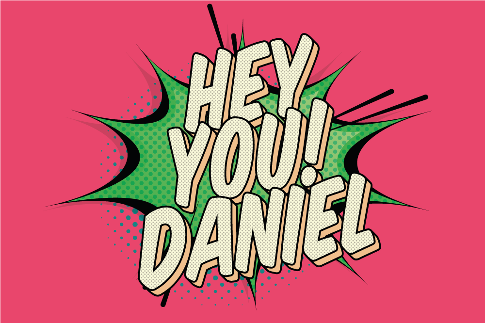 Placemat met naam hey jij! gepersonaliseerd - TenStickers