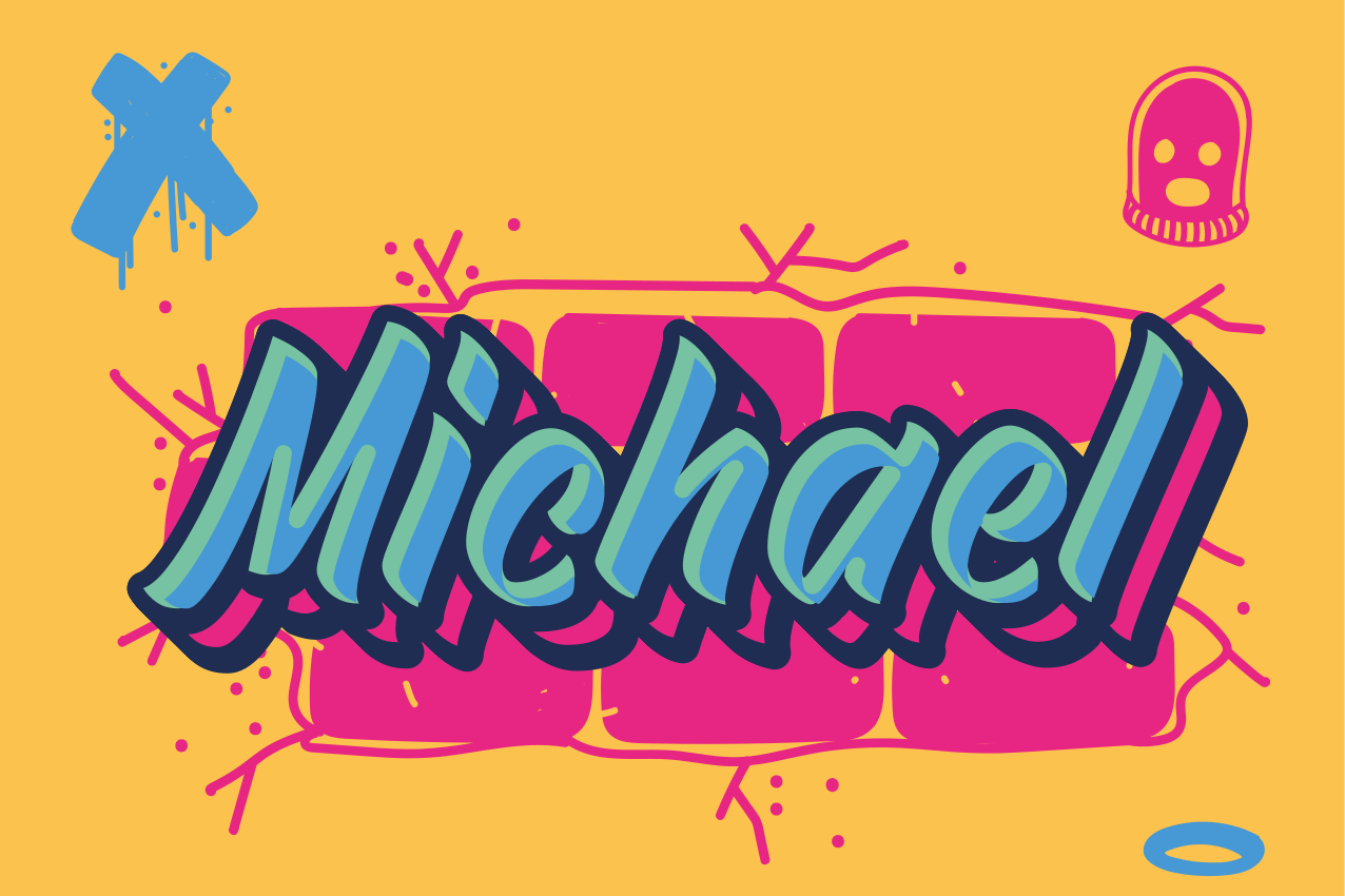 Placemat met naam Graffiti-ontwerp in dope-stijl - TenStickers