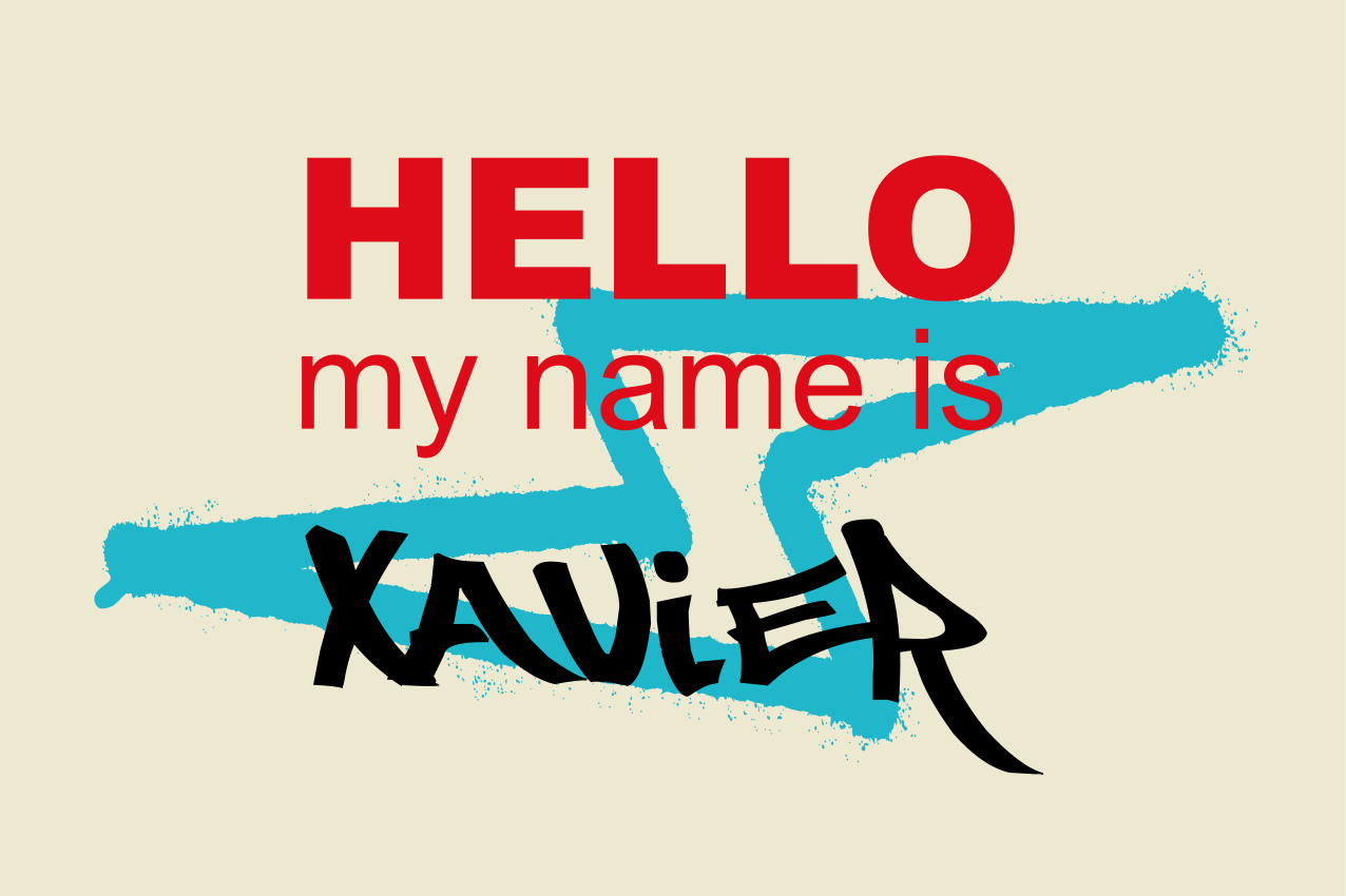 Placemat met tekst gepersonaliseerde naam aankondiging - TenStickers