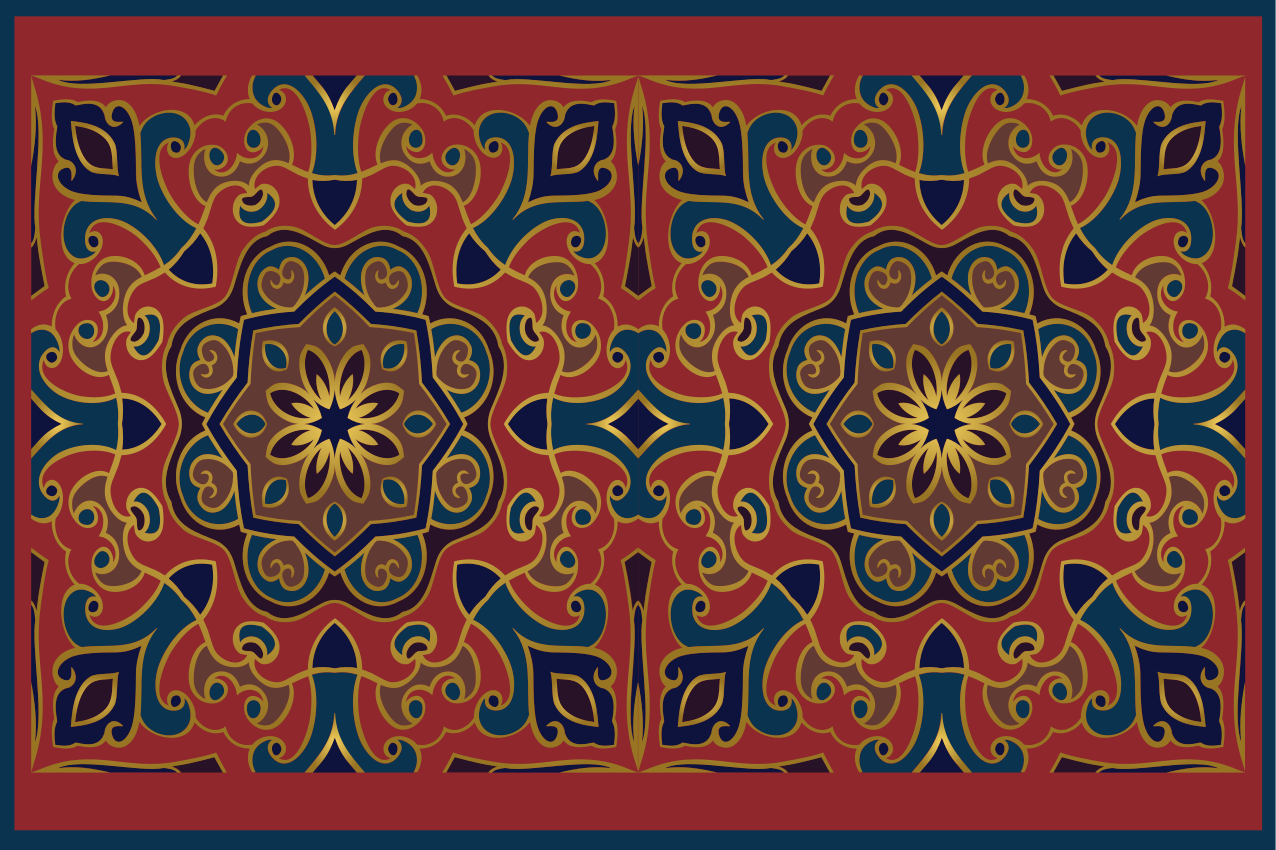 Originele placemat ingewikkelde bloemschikking - TenStickers