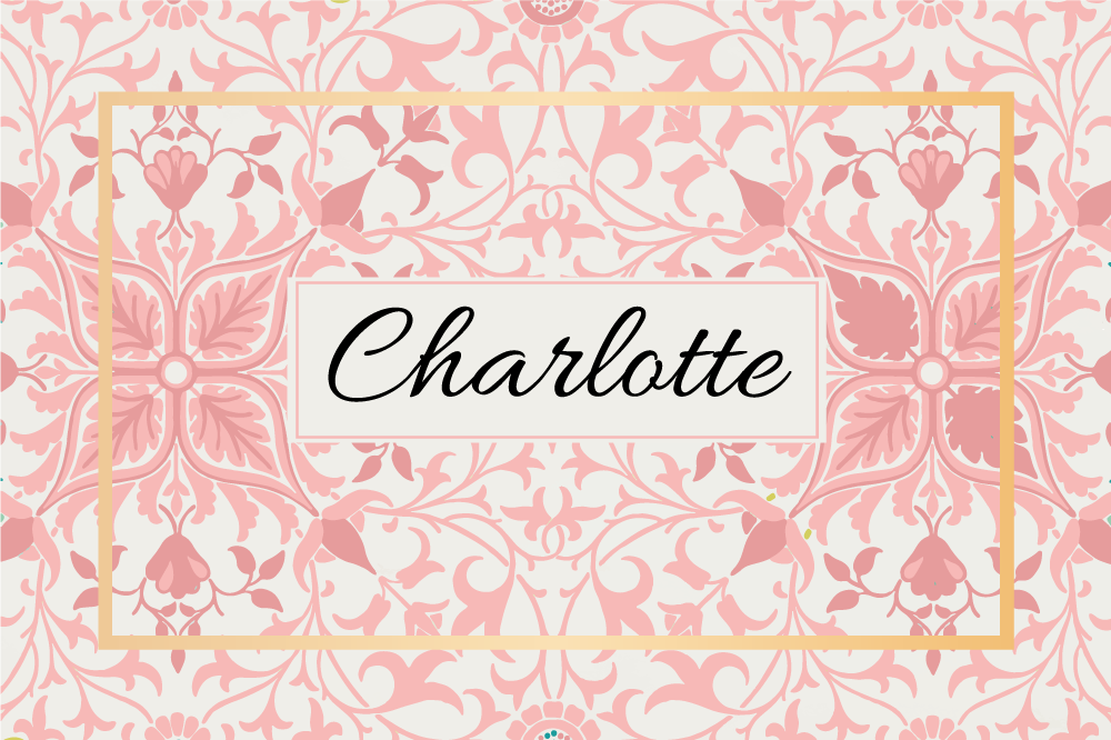 Placemat met naam aangepaste botanische opstelling - TenStickers