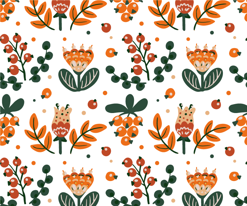 Originele placemat botanische arrangement met bladeren - TenStickers