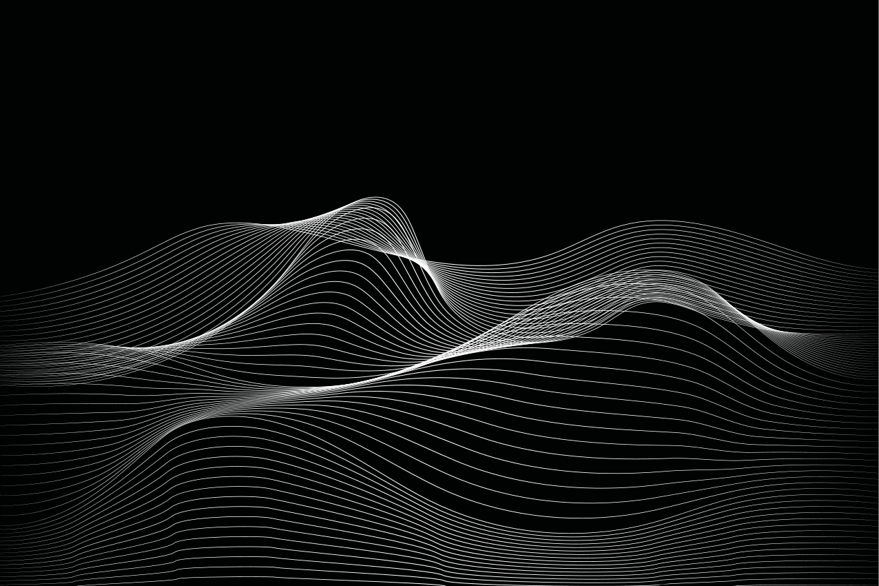 Placemat met golvende lijnpatronen - TenStickers