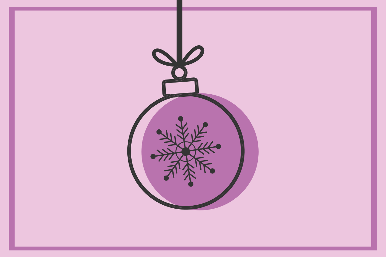 Kerstmis placemat sneeuwvlok ornament illustratie - TenStickers