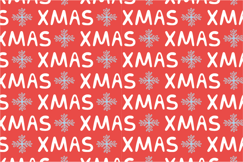 Kerstmis placemat feestelijk rood xmas patroon - TenStickers