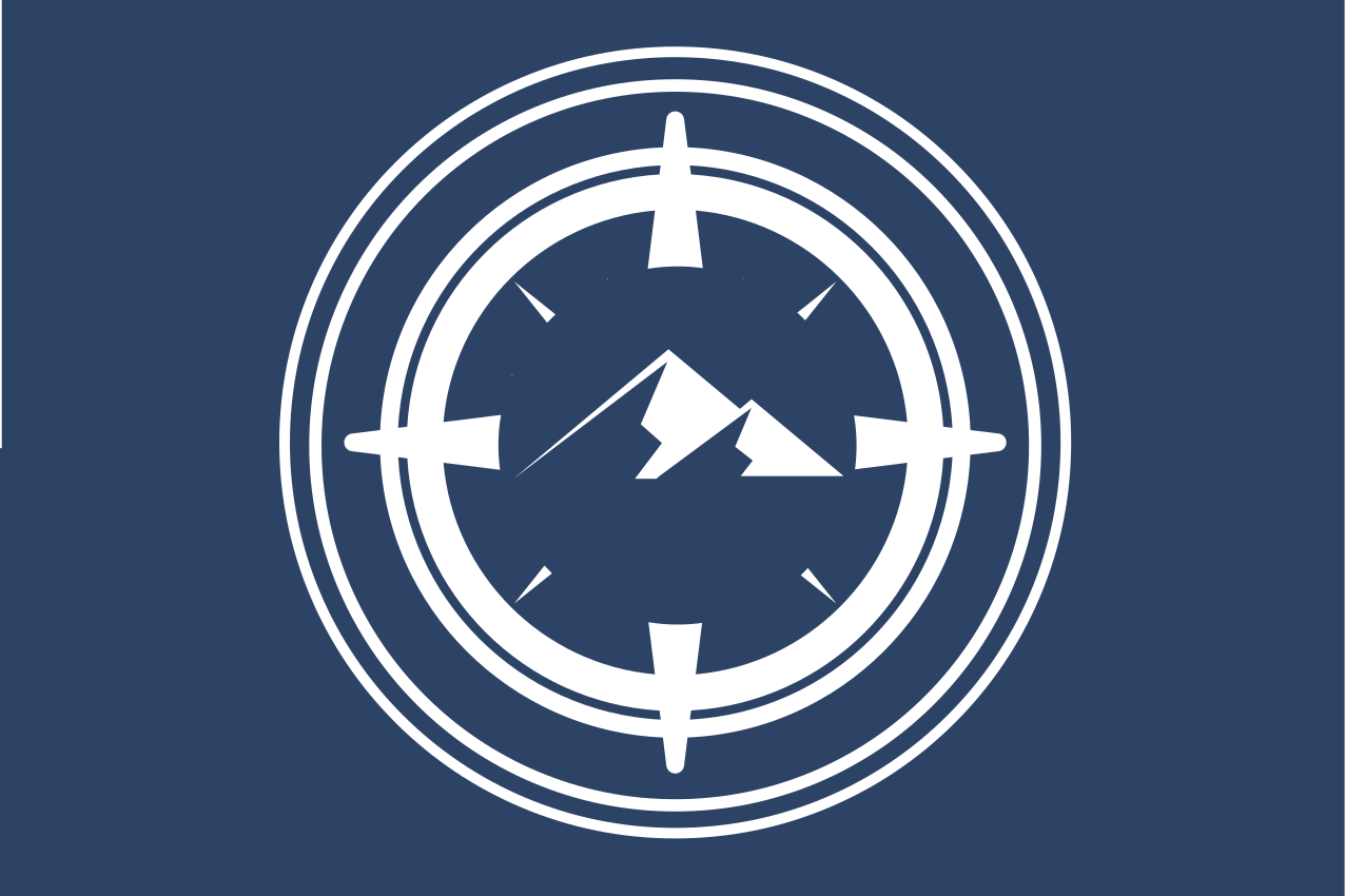 Moderne placemat bergkompas graphic - TenStickers