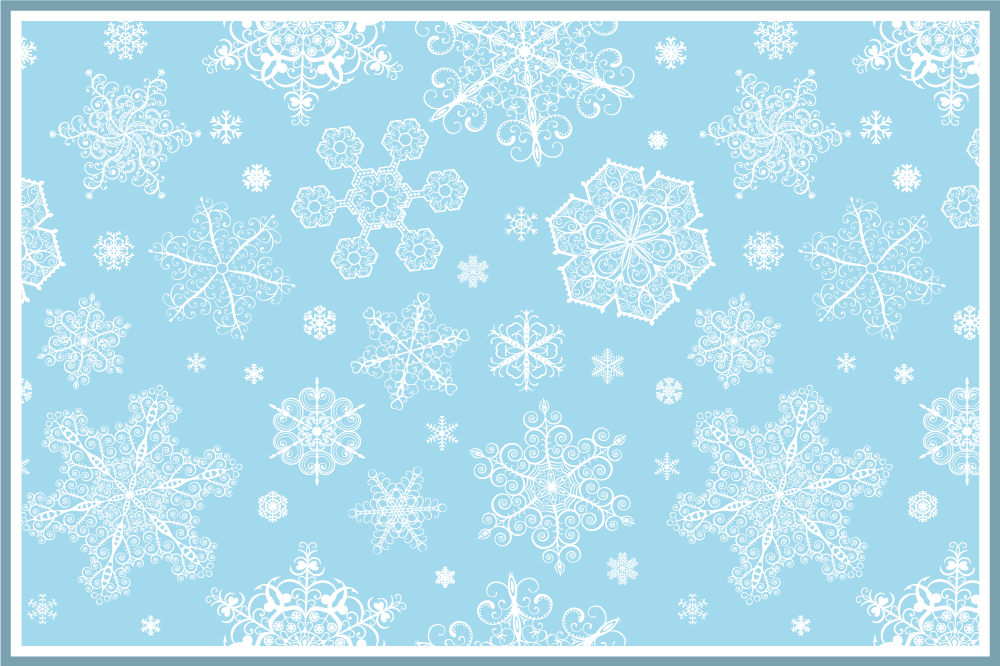 Kerstmis placemat met sneeuwvlokpatroon oppervlak - TenStickers