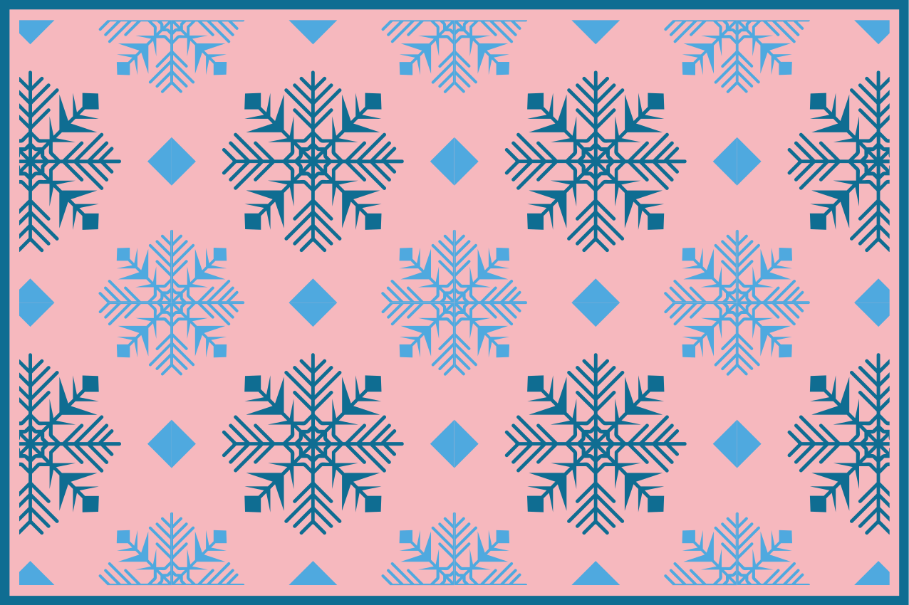 Kerstmis placemat sneeuwvlokpatroon tafelsetting - TenStickers