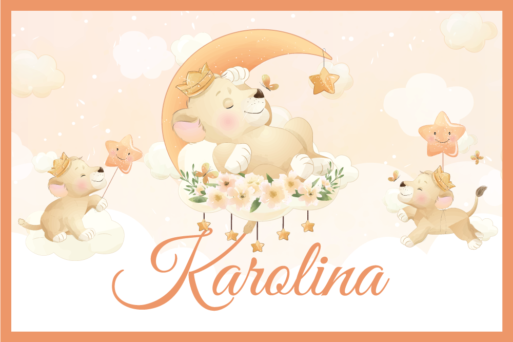 Kinder placemat speelse leeuwenwelpen - TenStickers