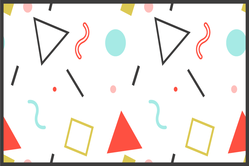 Originele placemats Grappige geometrische vormen - TenStickers