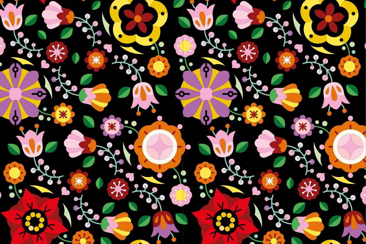 Originele placemat levendige bloemeninspiratie - TenStickers