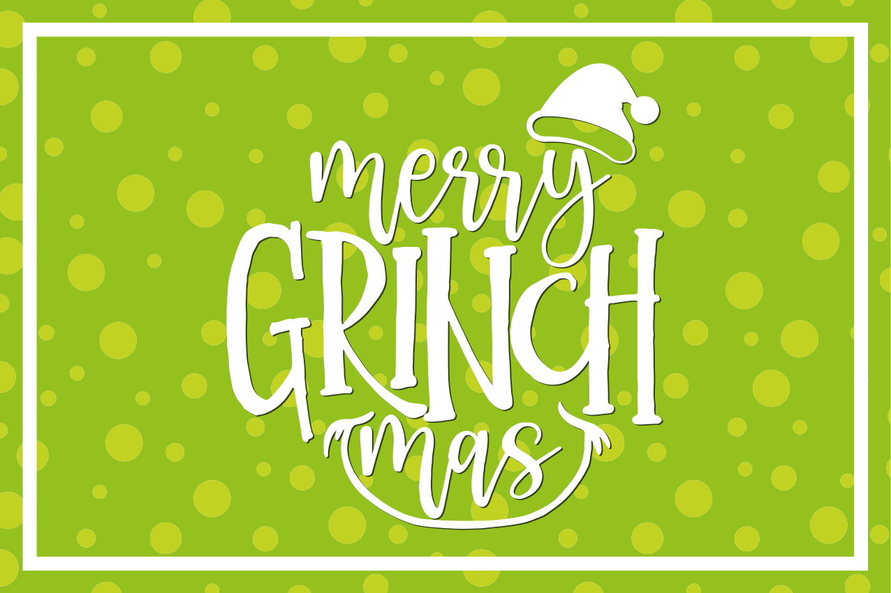 Kerstmis placemat merry grinch mas ontwerp - TenStickers
