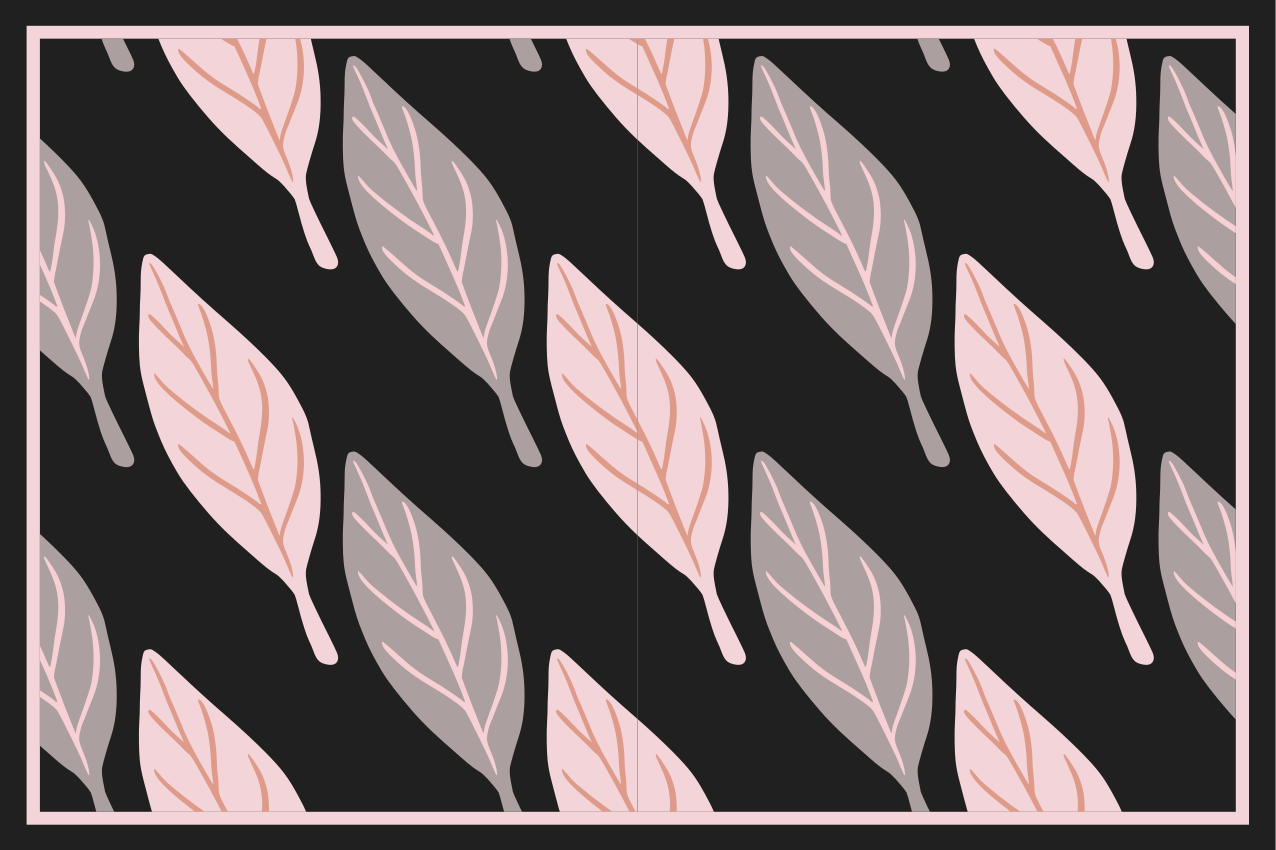 Placemat bladpatroon esthetiek - TenStickers