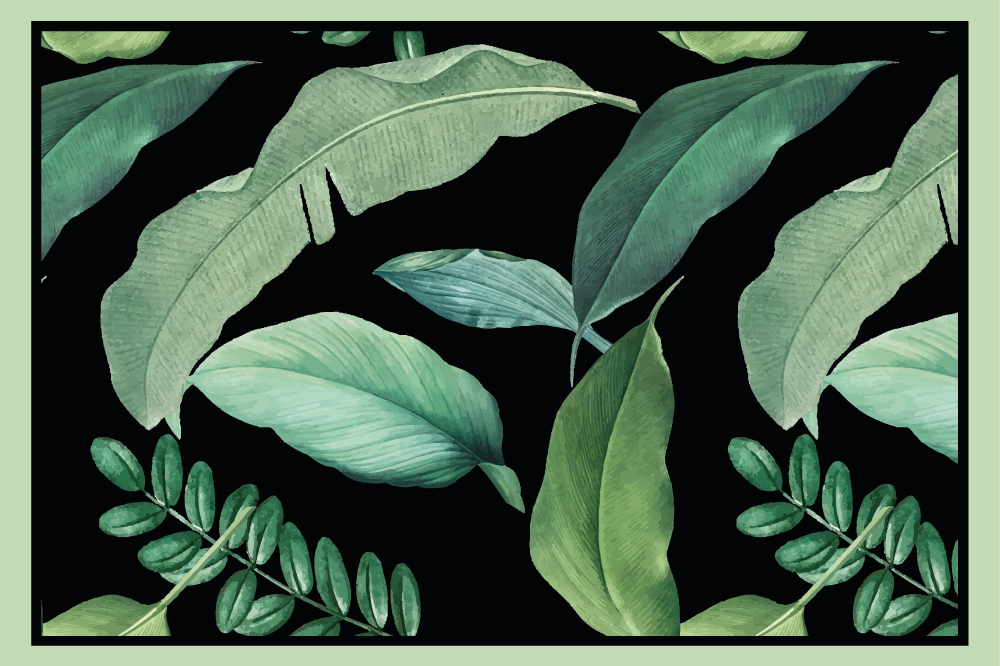 Placemat bladmotief creatie - TenStickers