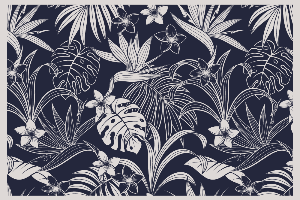 Elegante placemats met tropische bloemenprint - TenStickers
