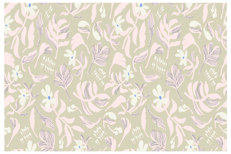 Originele placemat botanische blad inspiratie - TenStickers