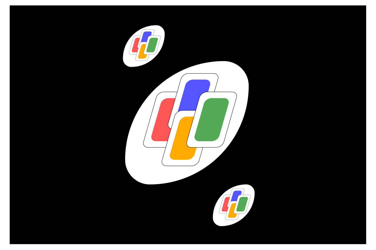 Originele placemat met levendige geometrische figuren - TenStickers