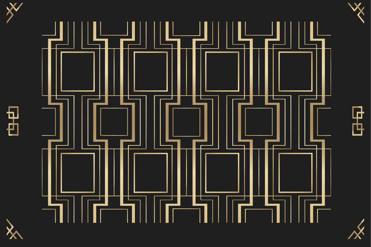 Moderne placemat geometrisch zwart concept - TenStickers