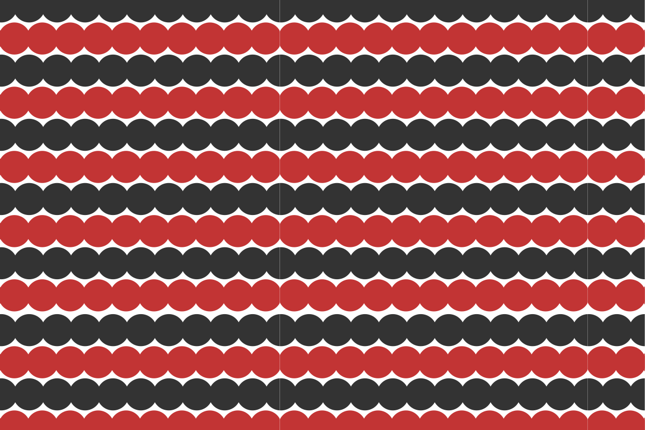 Moderne placemat gelaagd cirkelpatroon - TenStickers