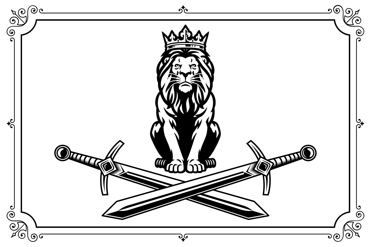 Originele placemat leeuwenkoning embleem - TenStickers