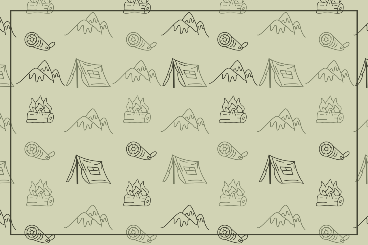 Originele placemat camping avontuur onderdelen - TenStickers