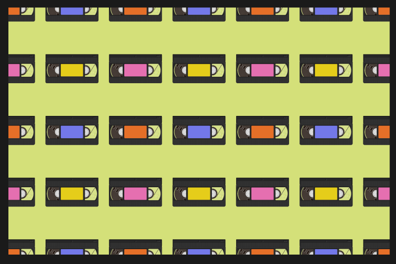 Originele placemat kleurrijk videobandpatroon - TenStickers