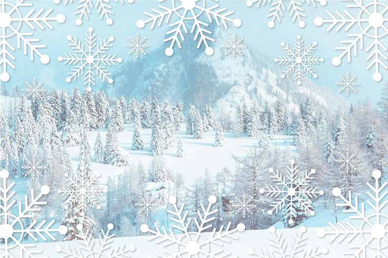 Kerstmis placemat sneeuwvlok winterlandschap - TenStickers