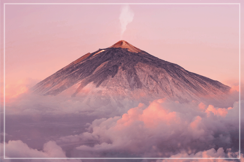 Moderne placemat vulkanisch berglandschap - TenStickers