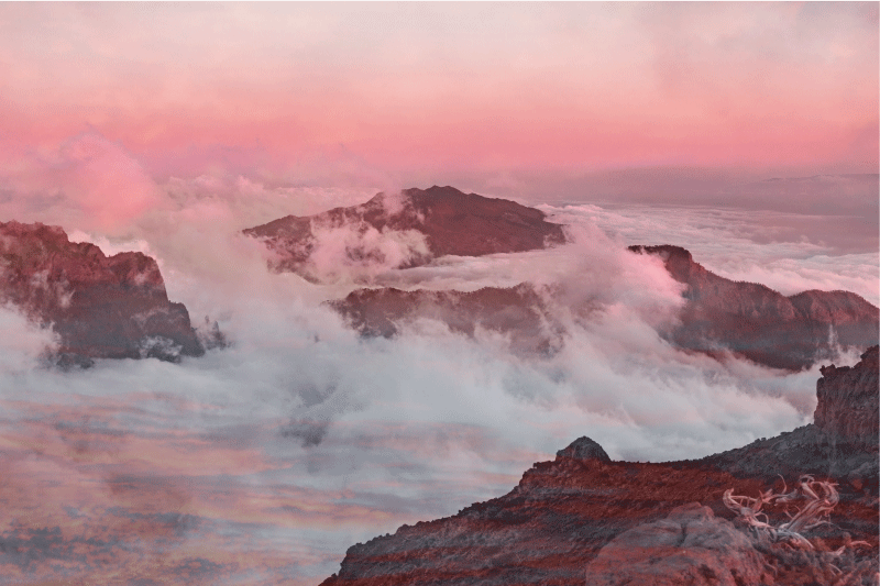 Moderne placemat berglandschap scène - TenStickers