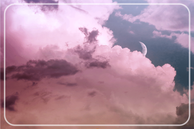 Moderne placemat bewolkte lucht maan - TenStickers