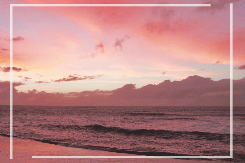 Moderne placemat serene kustzonsondergang - TenStickers