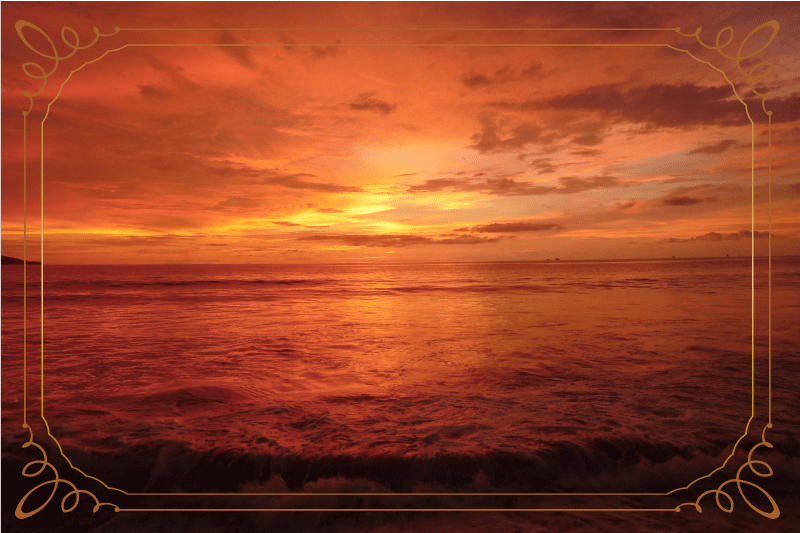 Moderne placemat twilight zeezicht - TenStickers