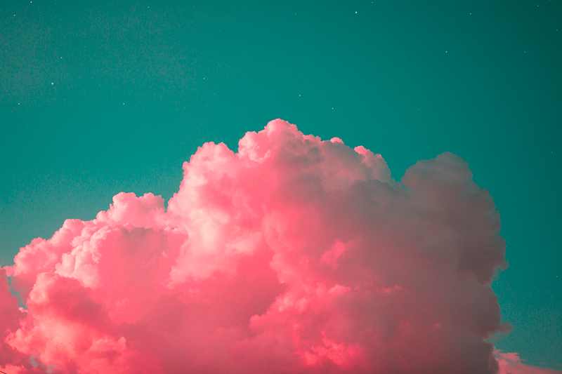 Moderne placemat roze wolk blush - TenStickers