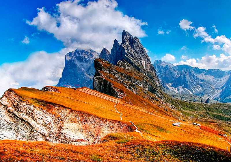 Moderne placemat bergachtig landschap uitzicht - TenStickers