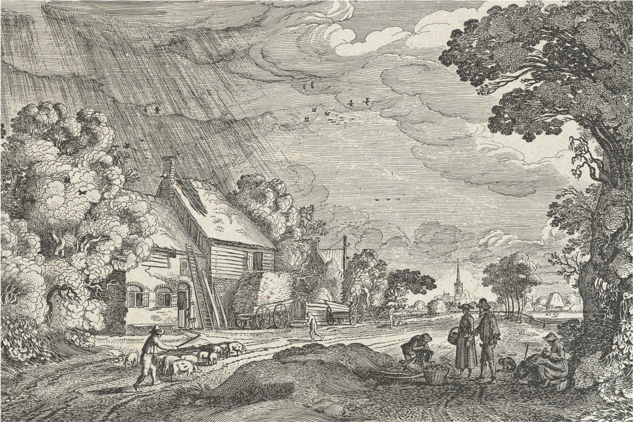 Originele placemat vintage landschapscène - TenStickers