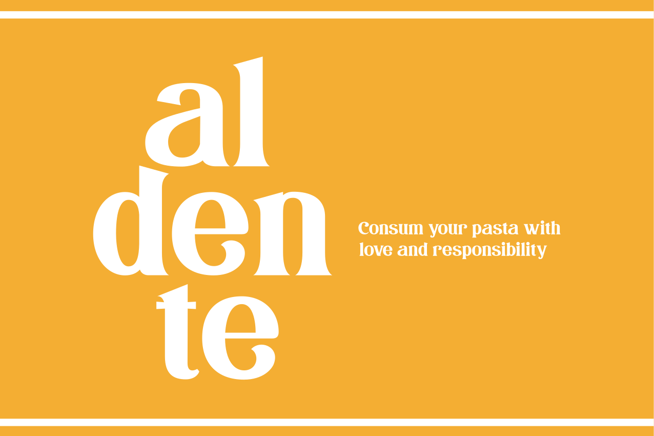 Placemat met tekst aldente culinaire herinnering - TenStickers