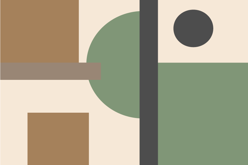 Moderne placemat geometrische abstracte vormen - TenStickers