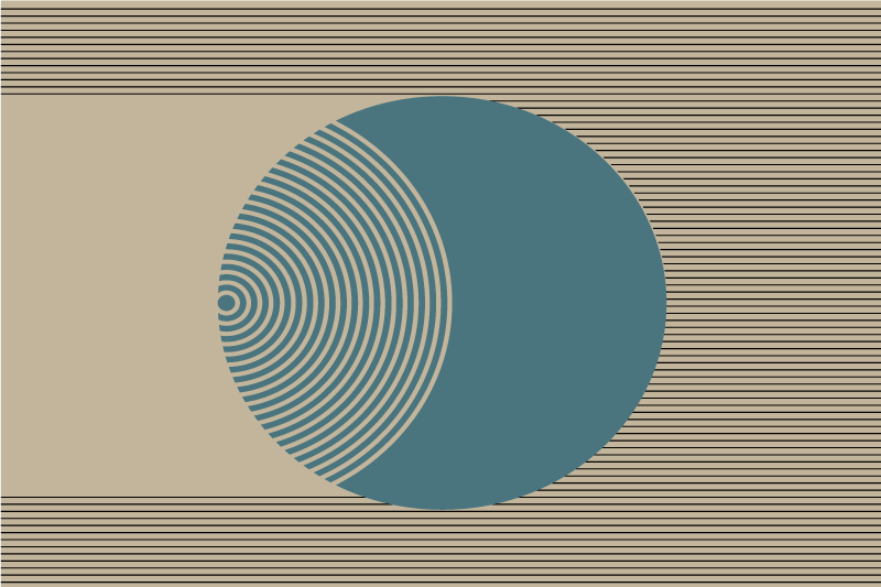 Moderne placemat met geometrisch cirkelmotief - TenStickers