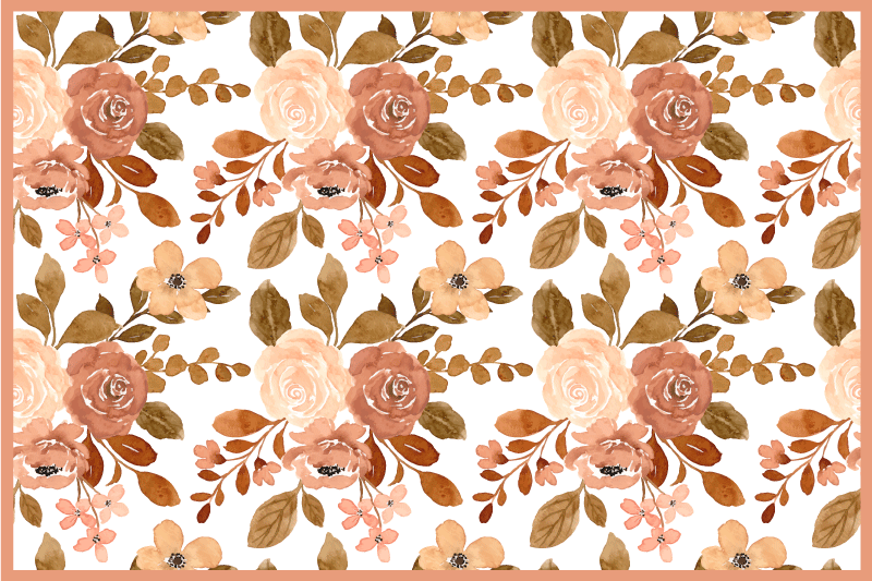 Originele placemat met bloemmotief tafelsetting - TenStickers