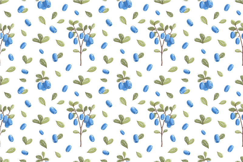 Placemat botanisch blauw patroon - TenStickers