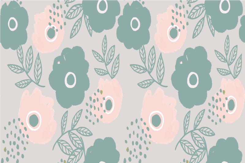 Placemat met tekst bloemige quote achtergrond - TenStickers