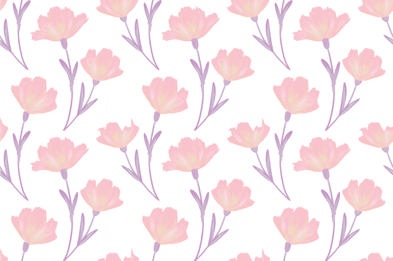 Originele placemat roze bloemenconcept - TenStickers