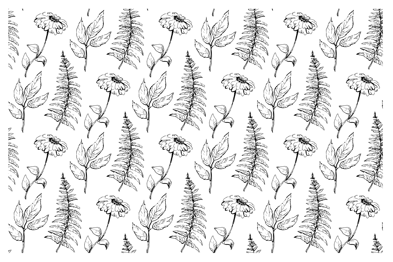 Placemat botanische print achtergrond - TenStickers