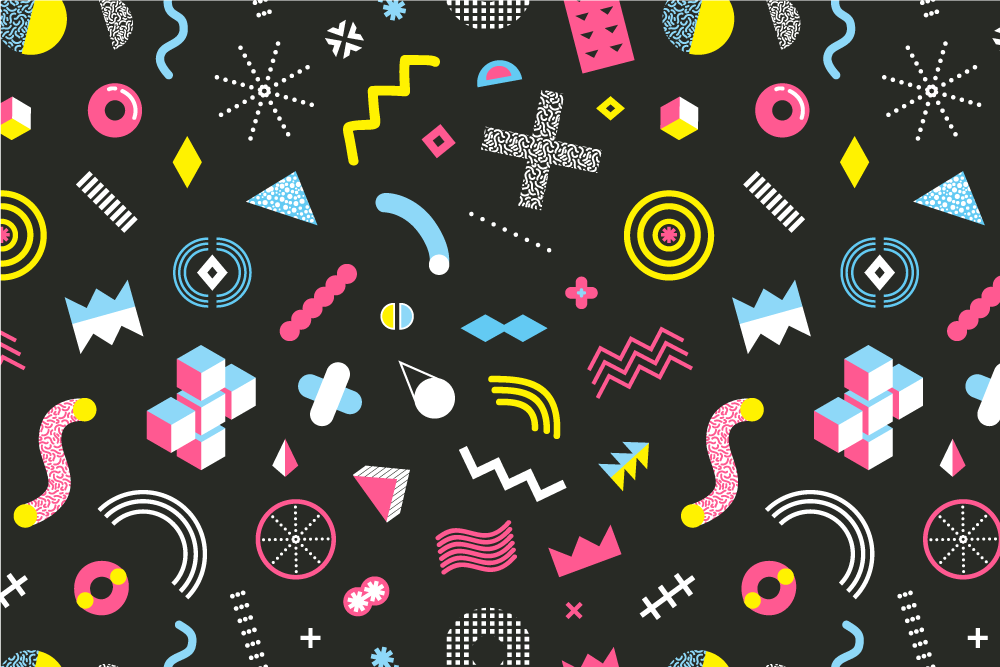 Originele placemat met levendige geometrische elementen - TenStickers