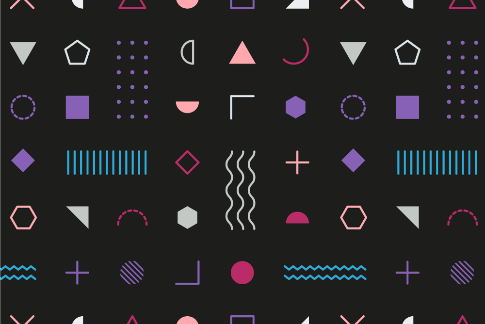 Moderne placemat met geometrisch patroon achtergrond - TenStickers